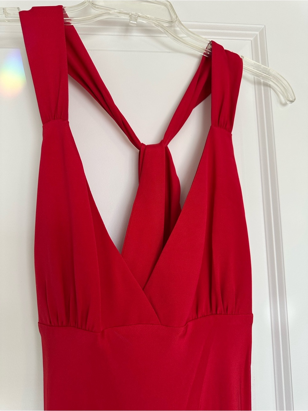 J. Crew Red V-Neck Sleeveless Dress